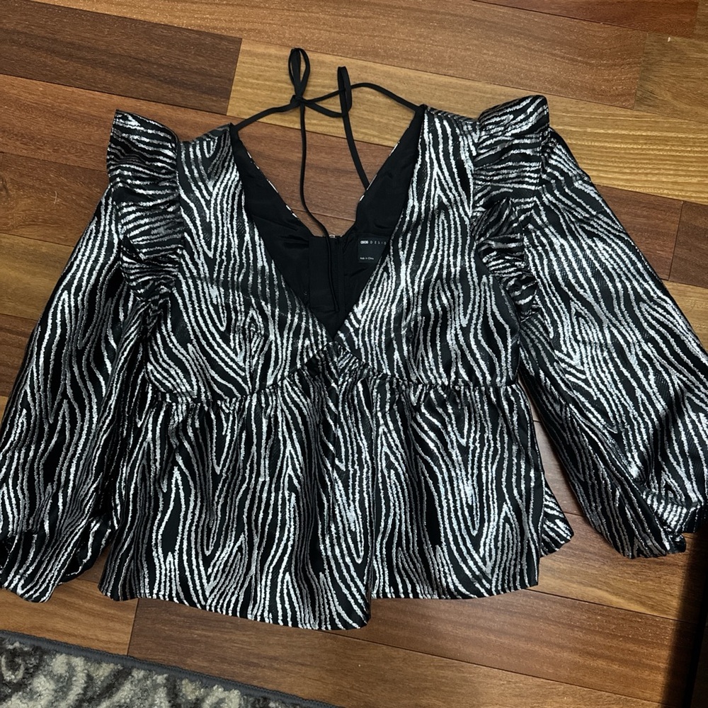 ASOS Black and White Zebra Print Blouse